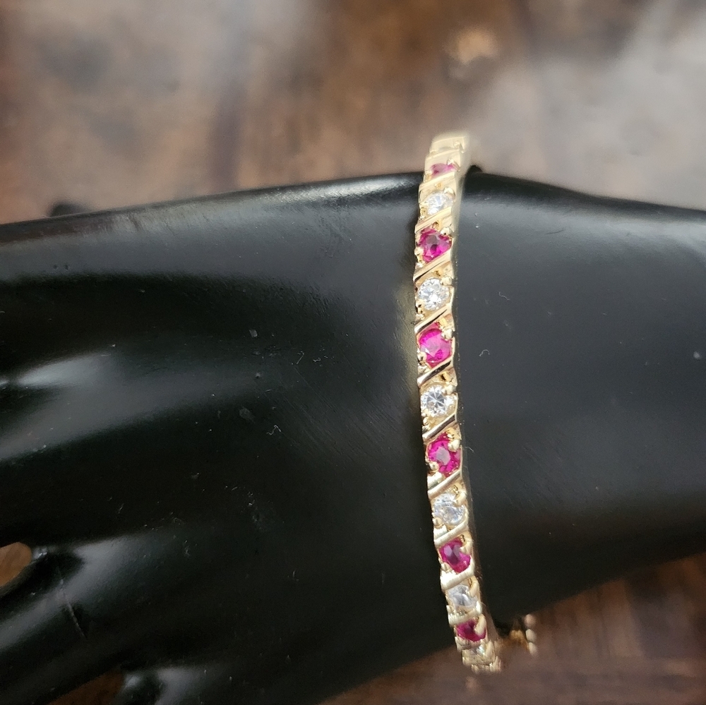 925 sterling silver gold plated bangle